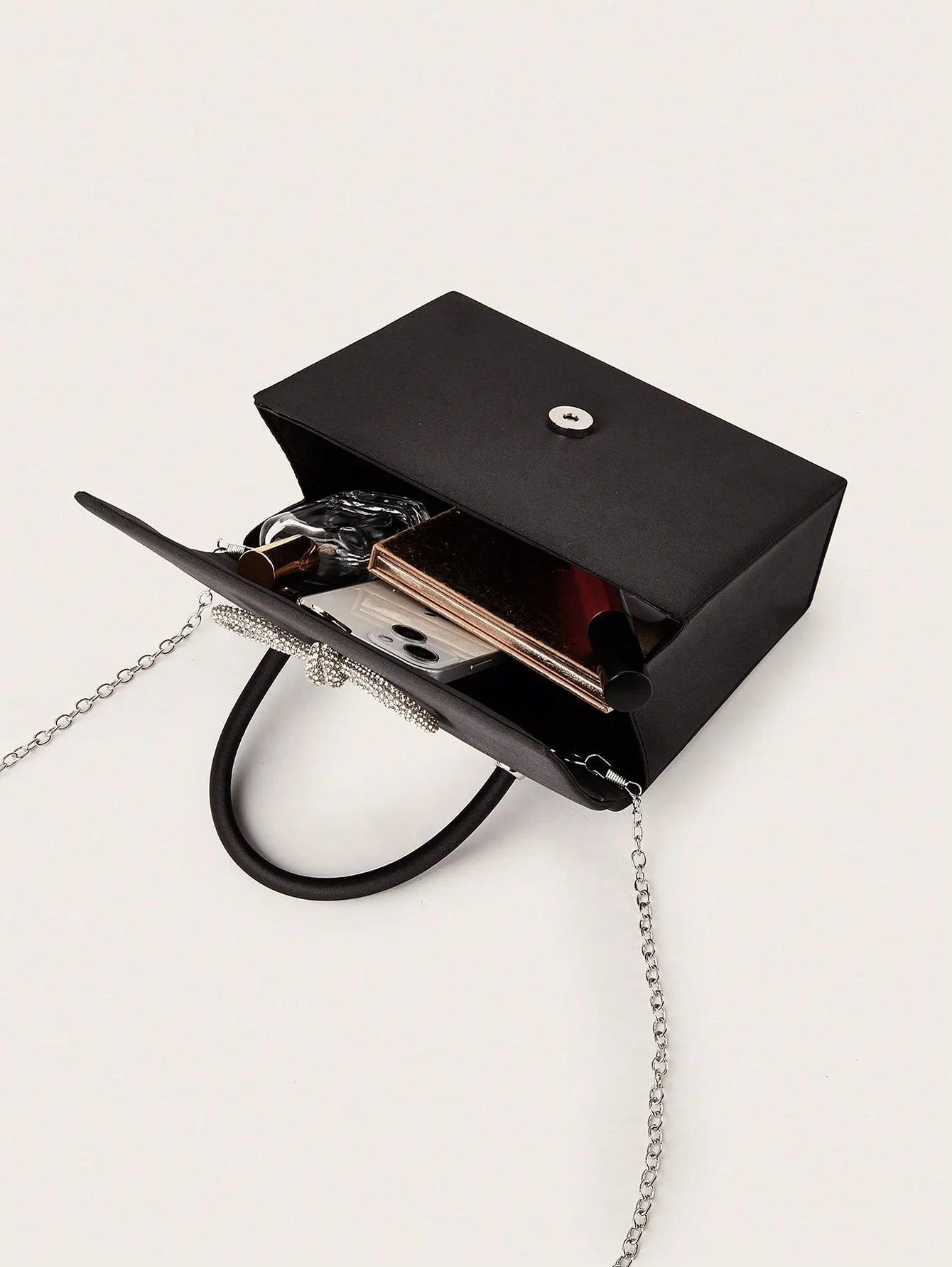 حقيبة يد رومانسية وفاخرة ذات سعة كبيرة بعقدة على شكل فيونكة، مناسبة للسفر النسائي، والتنقل، وحضر الولائم والحفلات. #6