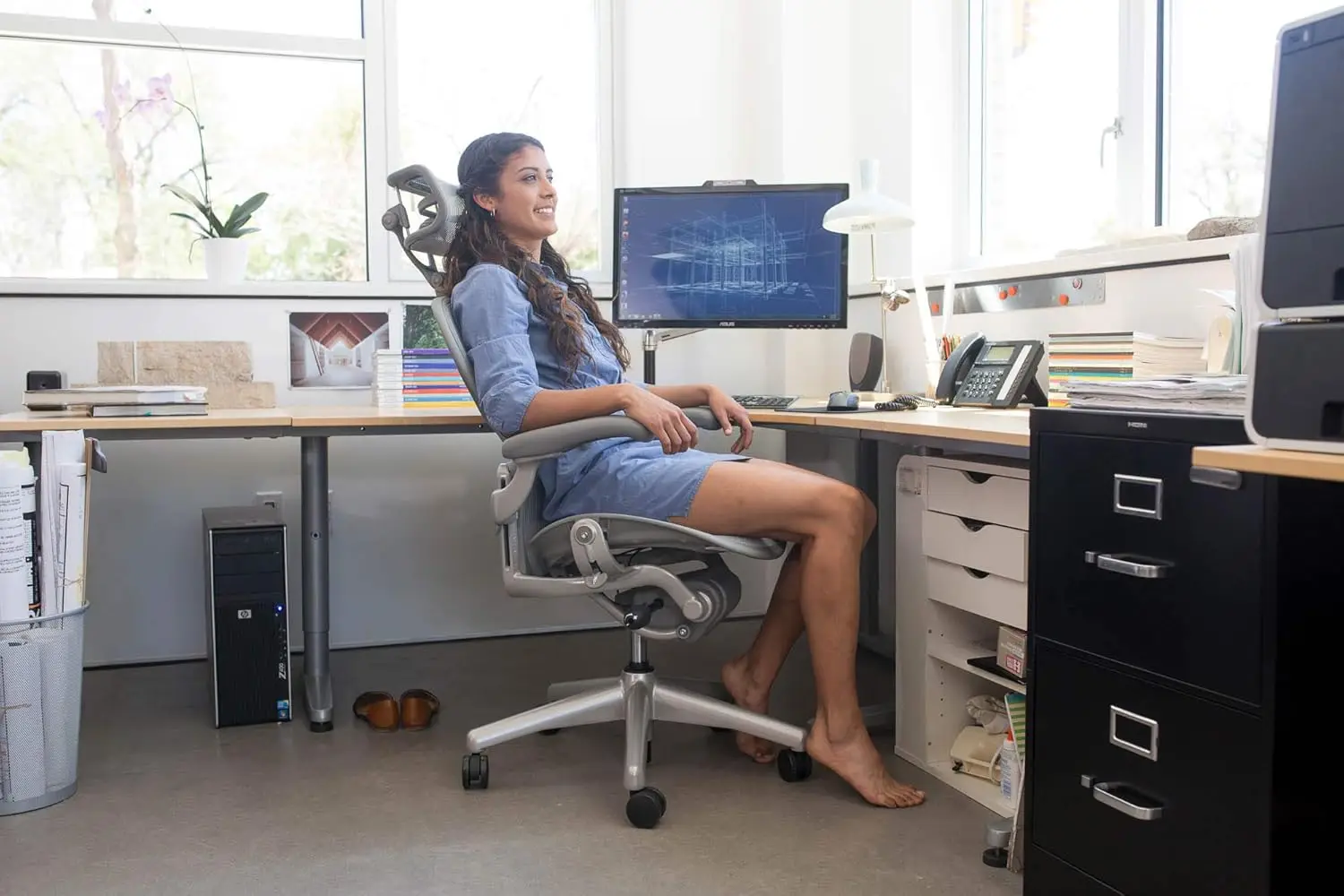 Office Use, Graphite Headrest for Specific Chair, Engineered Design