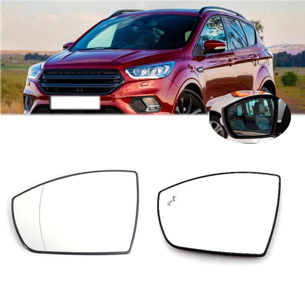 

For Ford Kuga 2013-2019 Exterior Side Mirrors Reflective Lens Rearview Mirror Lens Glass No Heated With Heated Blind-spot Assist