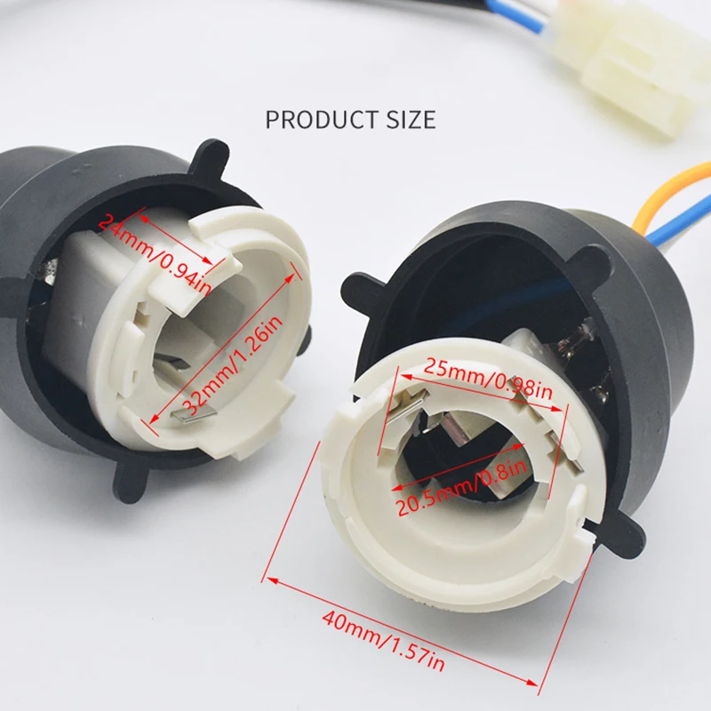 Hot sale 1PC BA20D Motorbike Headlight Socket Lamp Bulb Connector Base Adapter Fit For REX 400 450 500