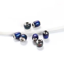 5Pcs Stainless Steel Temperature Change Color Beads 7x8MM 9x7MM Loose Spacer Beads For DIY Jewelry Making Bracelet Necklace