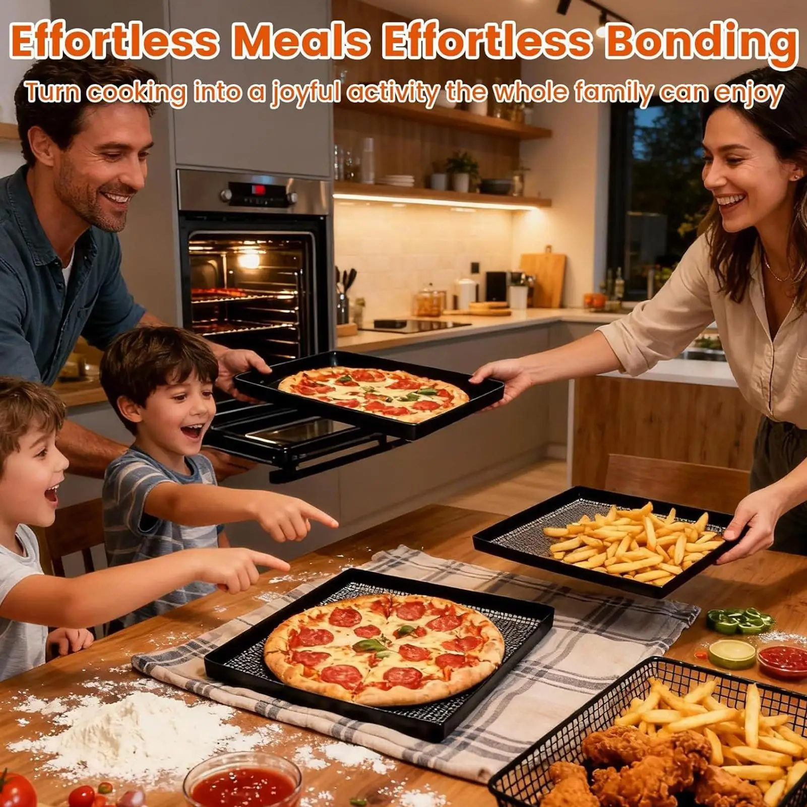 Oven Basket Mesh Cooking Utensils Non-Stick Meat Roaster For Chefs Cooking Lovers Home Cooks Entertainers Holiday Dinner Party