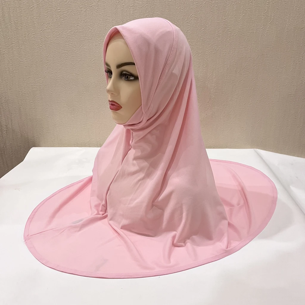 H124 Erwachsene, hochwertiger, großer muslimischer Hijab-Schal mit Kinnteil, islamisches Kopftuch, Hüte, Armia, zum Anziehen, Kopfbedeckung, Turban-Kappen – Detail 22