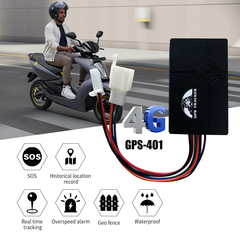 for Car / motorcycle / E-bike etc. Anti Theft 4G Mini Gps tracker with remote  Gps401 bluetooth App Remote Shut Down Engine Oil
