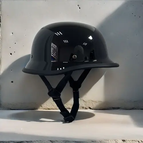 Imagen 2 del producto 17 Medio casco Retro clásico para motocicleta, gorro de cara abierta, gorro de calavera de crucero, pequeño para moto, Scooter, Chopper