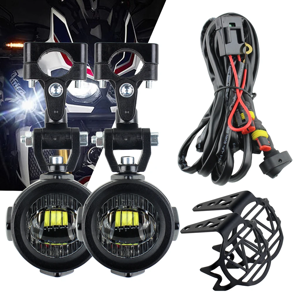 Upgrade Brighter LED Lights For BMW R1200GS F800GS F700GS F650 K1600  Motorcycle fog light Auxiliary Lights 40W 6000K