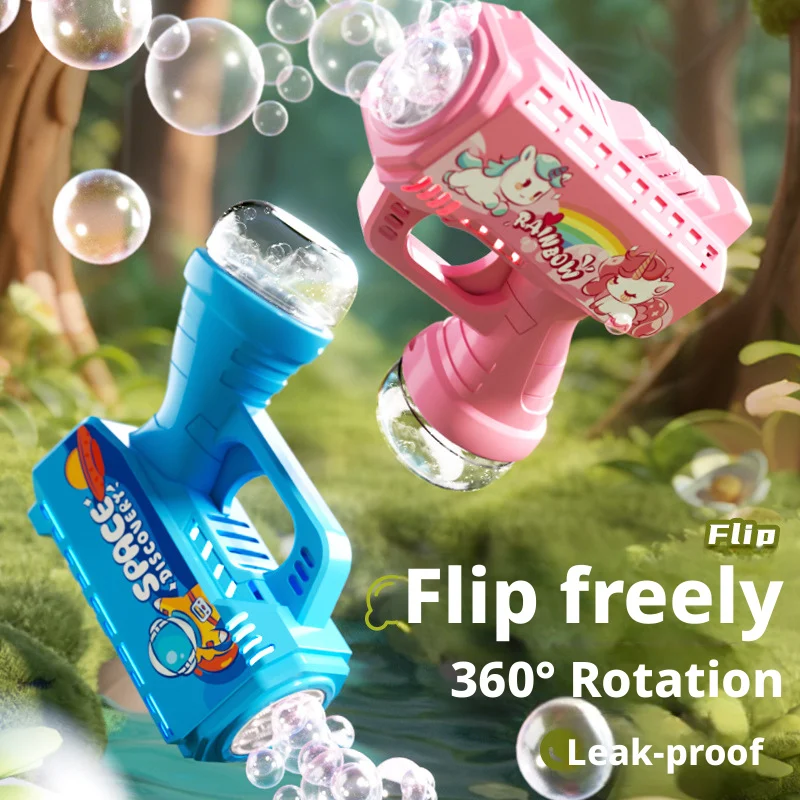 Unicorn Electric Bubble Gun, Porous Colorful Automatic Soap Blower, Outdoor Gathering Camping, Summer Toys For Boy And Girls