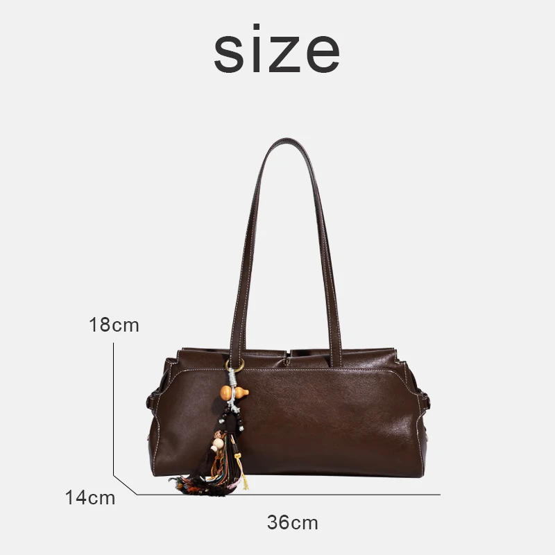 Vintage Bags For Women Luxury Designer Handbags And Purses 2025 New In PU Tassel Pendant Top Handle Long Strip Underarm Shoulder