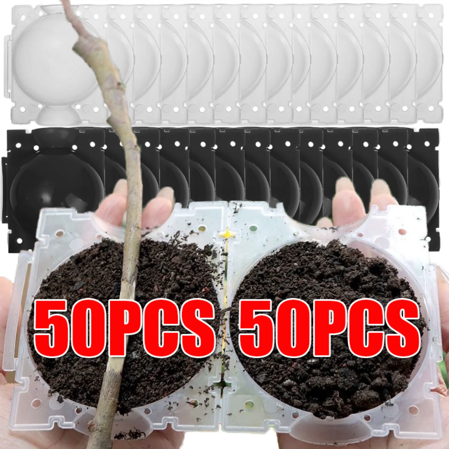 5-50pcs Plant Rooting Breeding Ball Kit Pressure Grafting Growing Ball Garden Plant Rooting Growing Box Home Garden Accessories