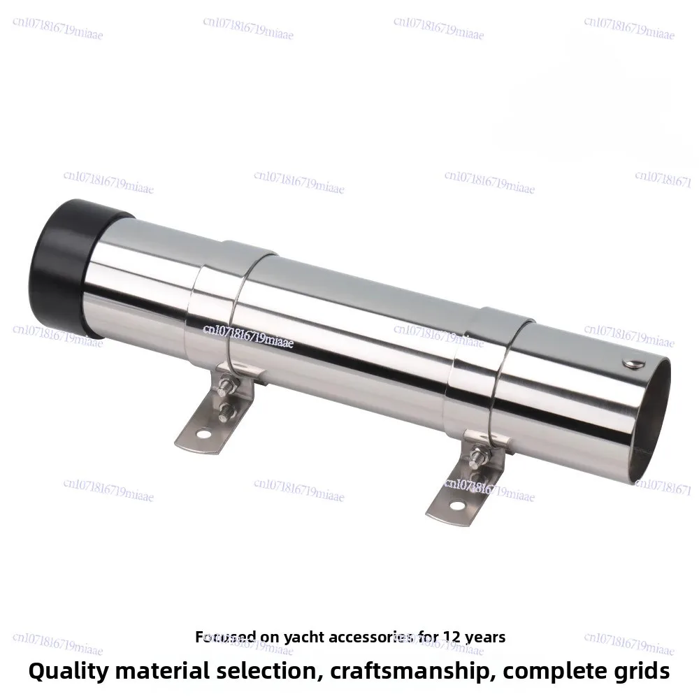 Stainless Steel Fishing Rod Insert Barrel, Pipe Clip Type Speedboat Yacht Fishing Rod Base
