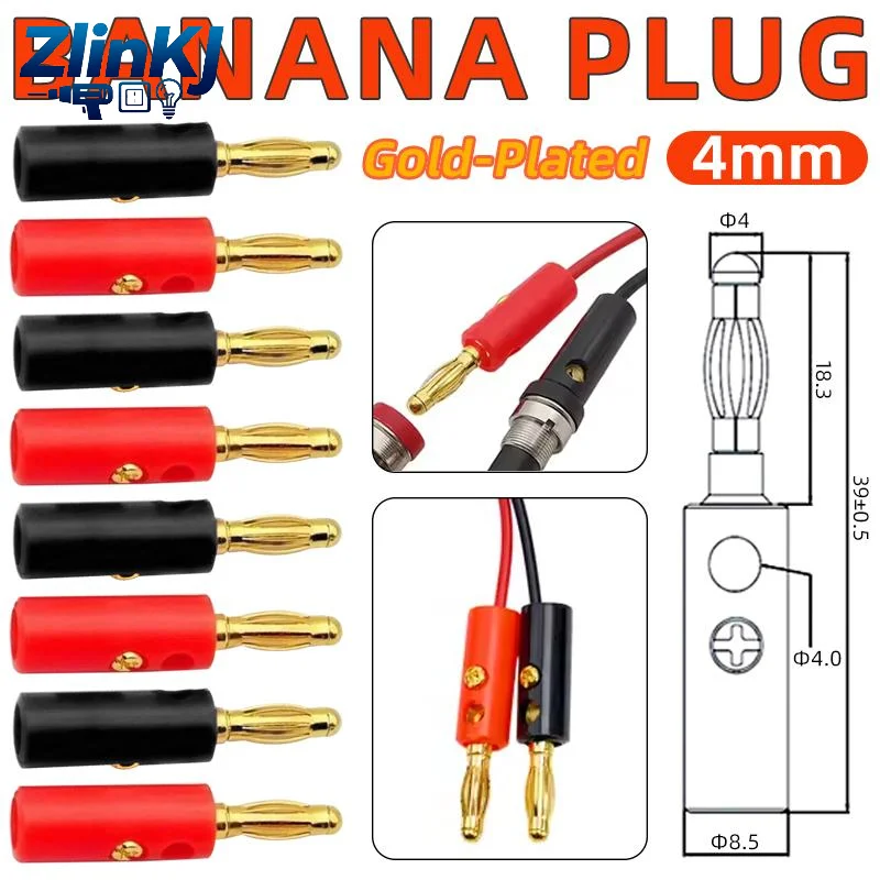 4MM Banana Plug Socket Terminal Set 10Pcs Low Resistance Connectors for Automotive Electrical System Maintenance Work