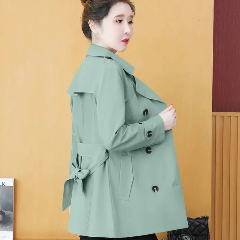 Women's Fashionable Long Windbreaker Coat 2025 Spring Autumn Korean Style Casual Outerwear Loose Fit Versatile Dress For Women