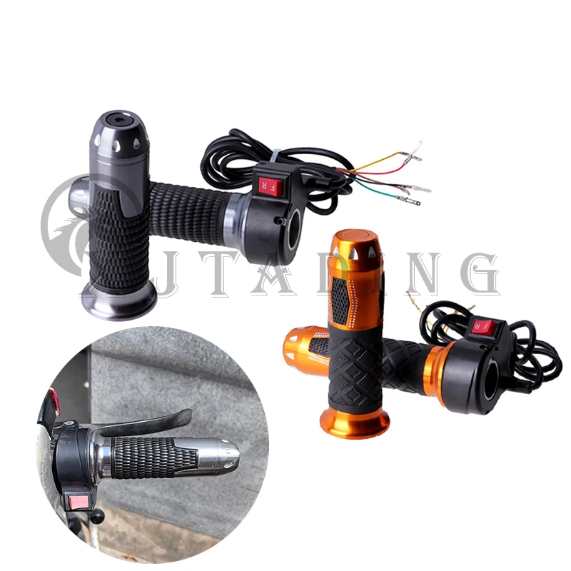 1 Pair Electric Bicycle E-Bike Throttle Handle Tricycle Accelerator Forward Backward Throttle Grip Handlebar Throttle Handle