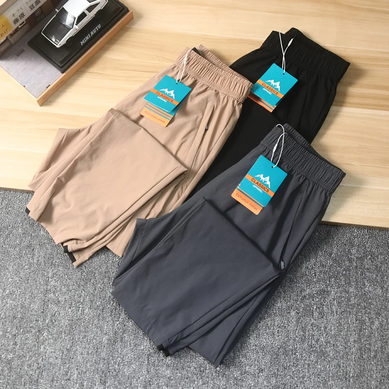 

Qui Dry Breathable Men's Thin Outdoor Sports Casual Pants Comfortable Loose Fit Straight Leg Faionable Urban Sle