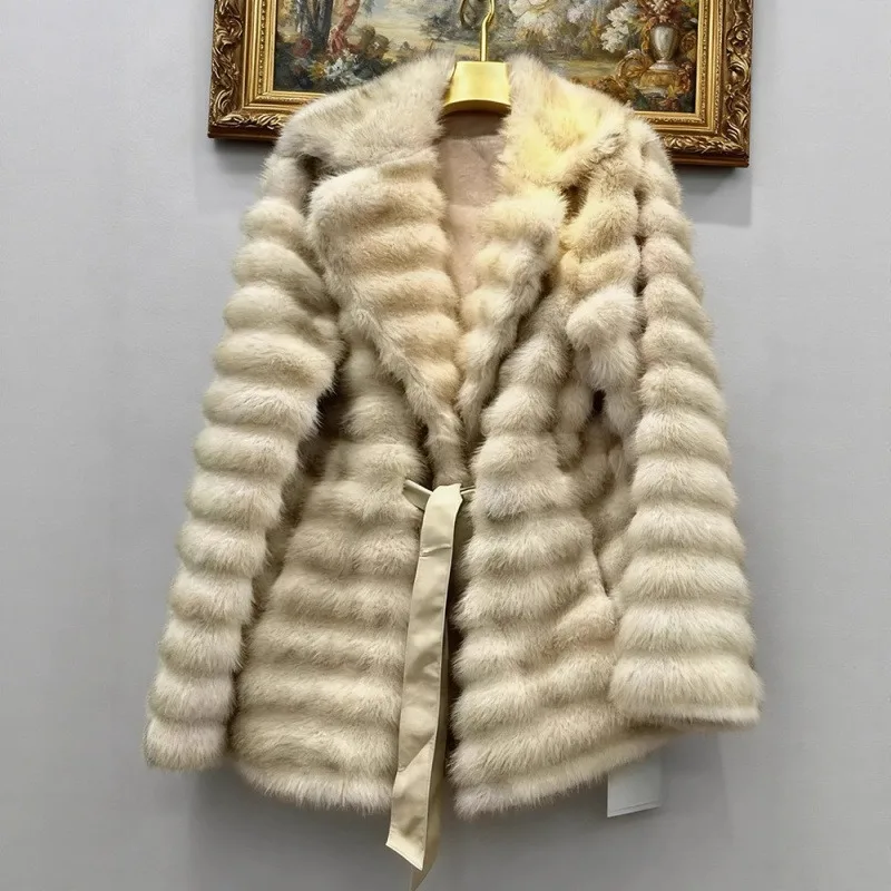 

2026 Foreign Trade Fur Mink Fur Coat Eco-friendly Imitation Mink Winter Warm Coat Sable Large Lapel Fur Temperament Commuting