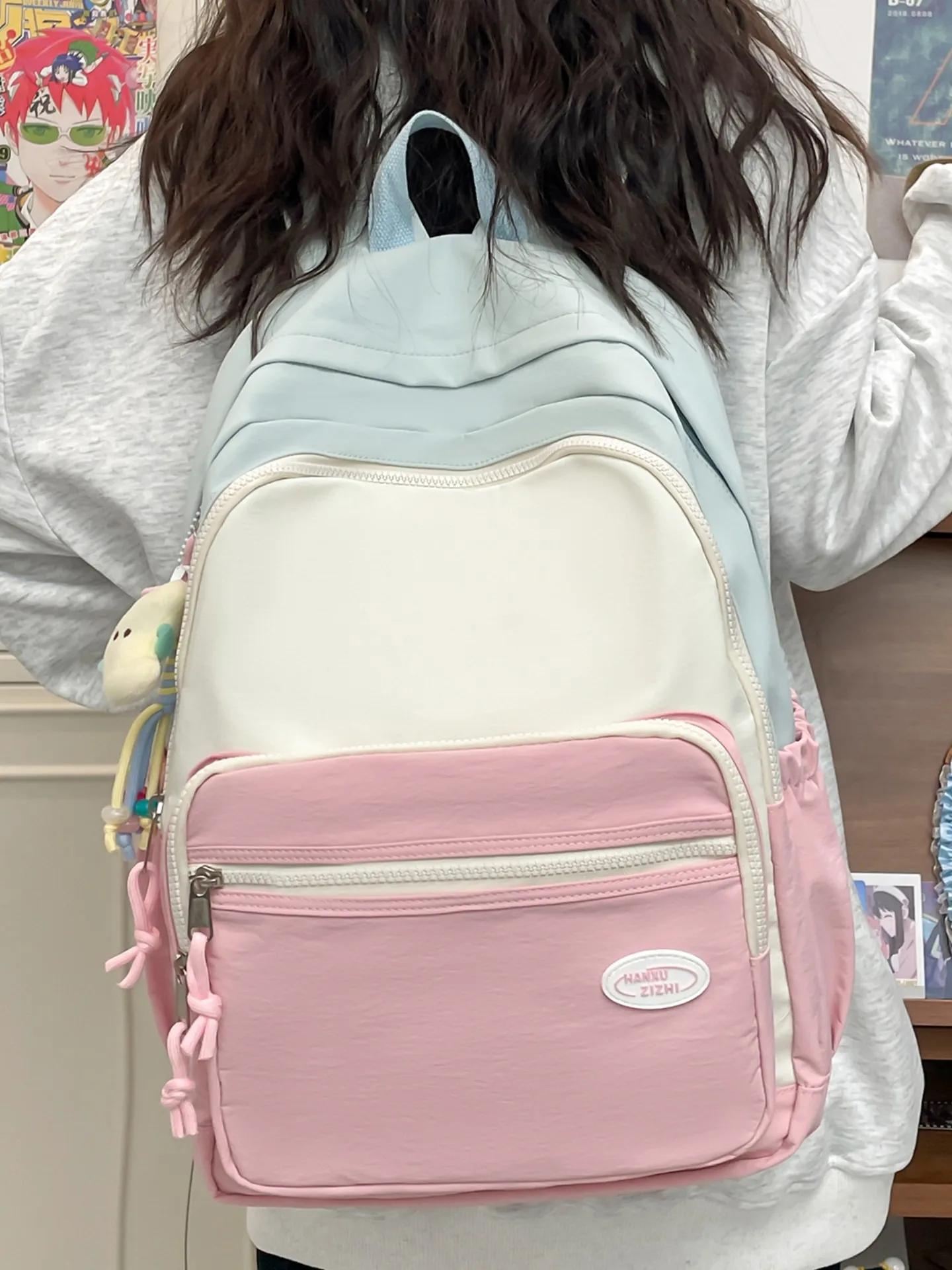 

Korean Style Large Capacity Backpack Ins Trend School Bag for High School And College Students Double Shoulder Bag Unisex
