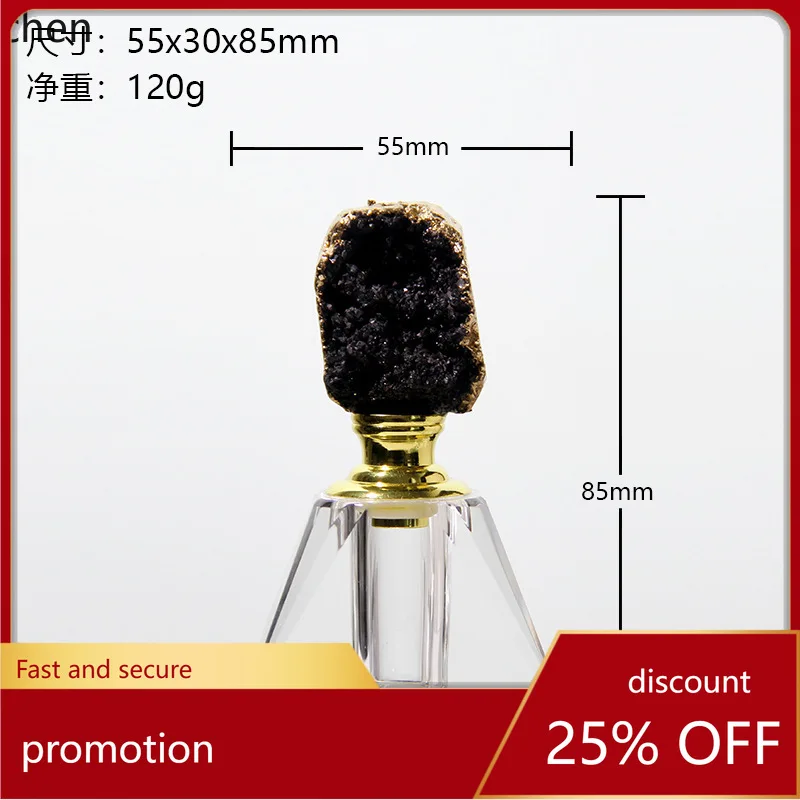 

HXL Crystal Natural Agate Stone Perfume Bottle Diffuser Glass Bottle