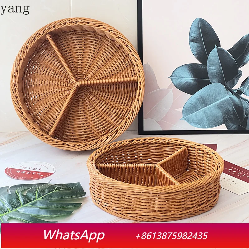 

LMM Creative Grid Dried Fruit Plate Household Refreshment Plate Living Room Candy Plate
