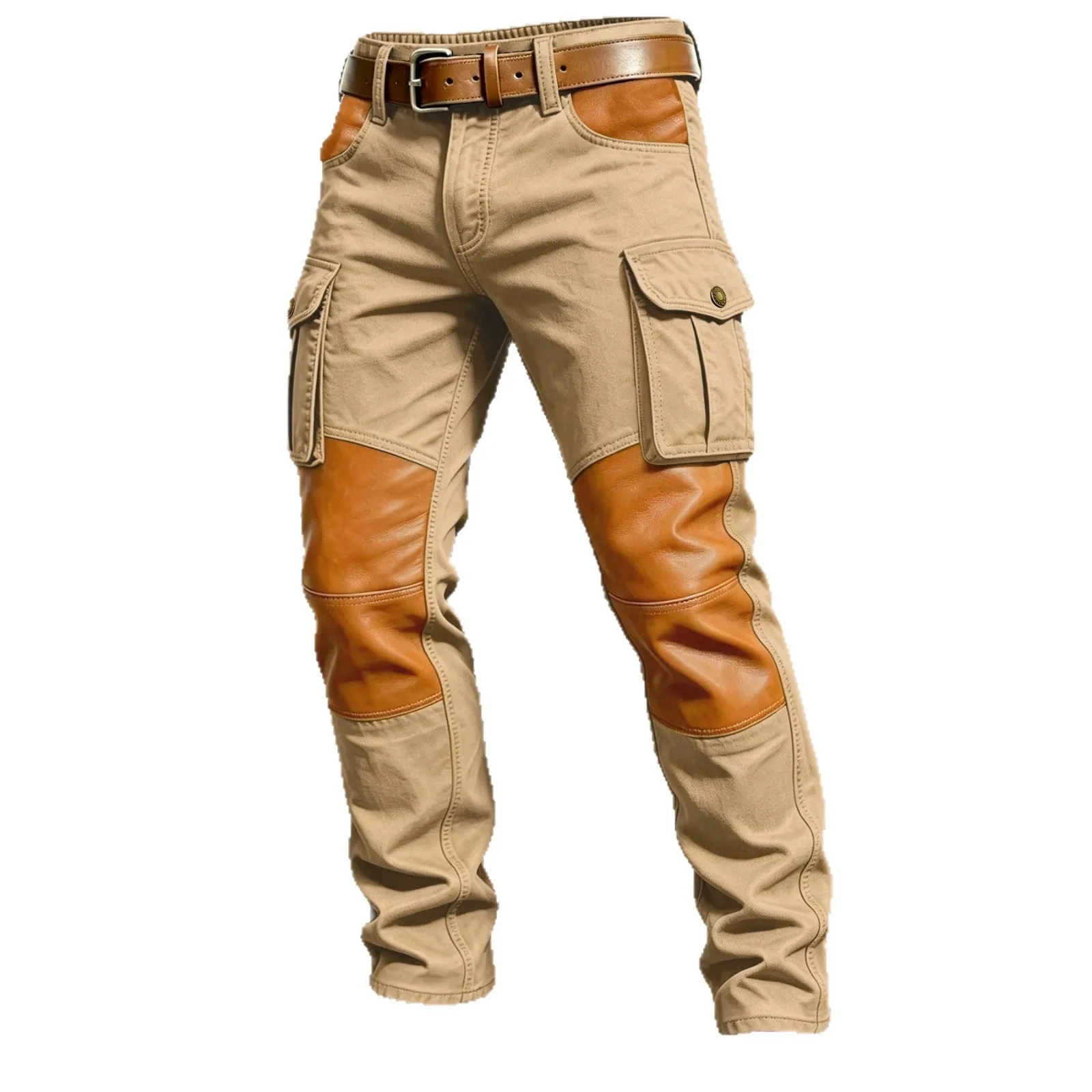 Herrenhose in großer Größe, lässige Passform, Baumwollhose, elastischer Bund mit Kordelzug, Jogginghose für Herren, Sommer- und Frühlingshose. – Detail 10