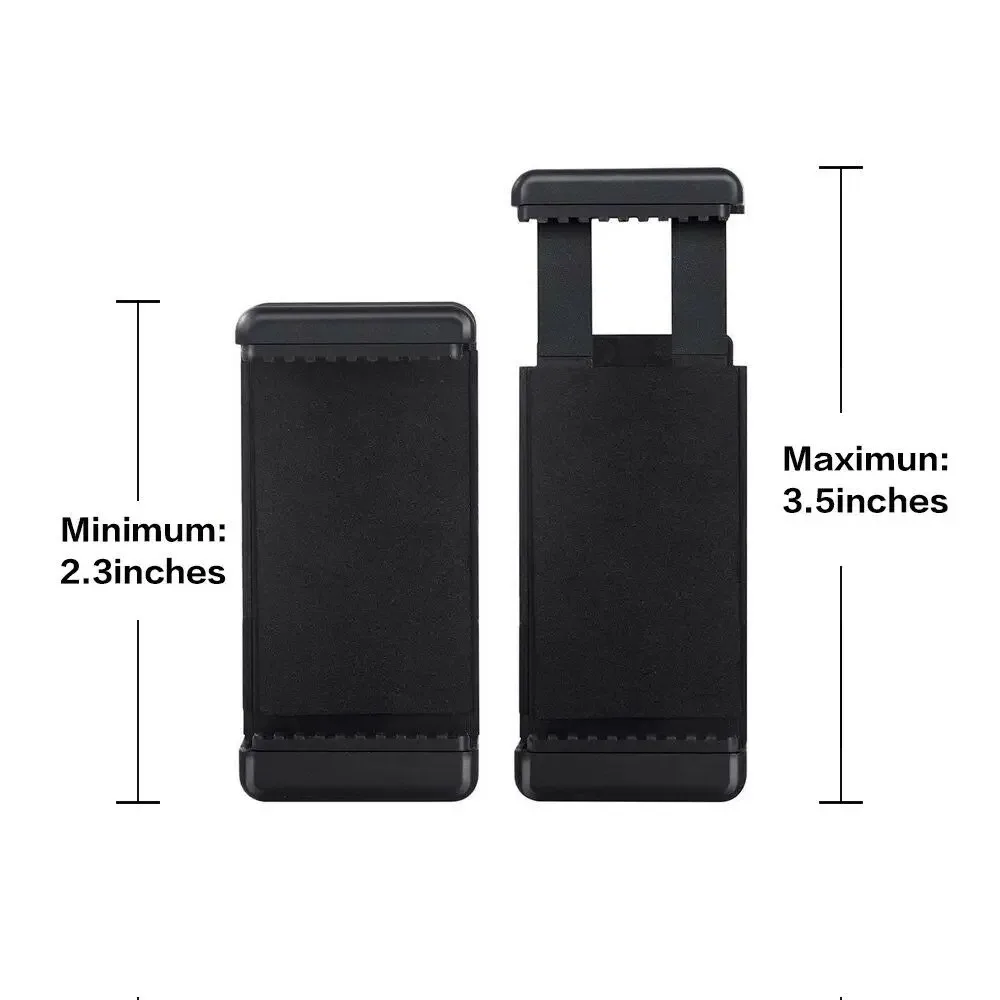 Tripod Mount Accessories Cell Phone Clip Holder Adapter Vertical 360 Stand with 1/4 Screw Hole Adjustable Clamp for Smart Phones