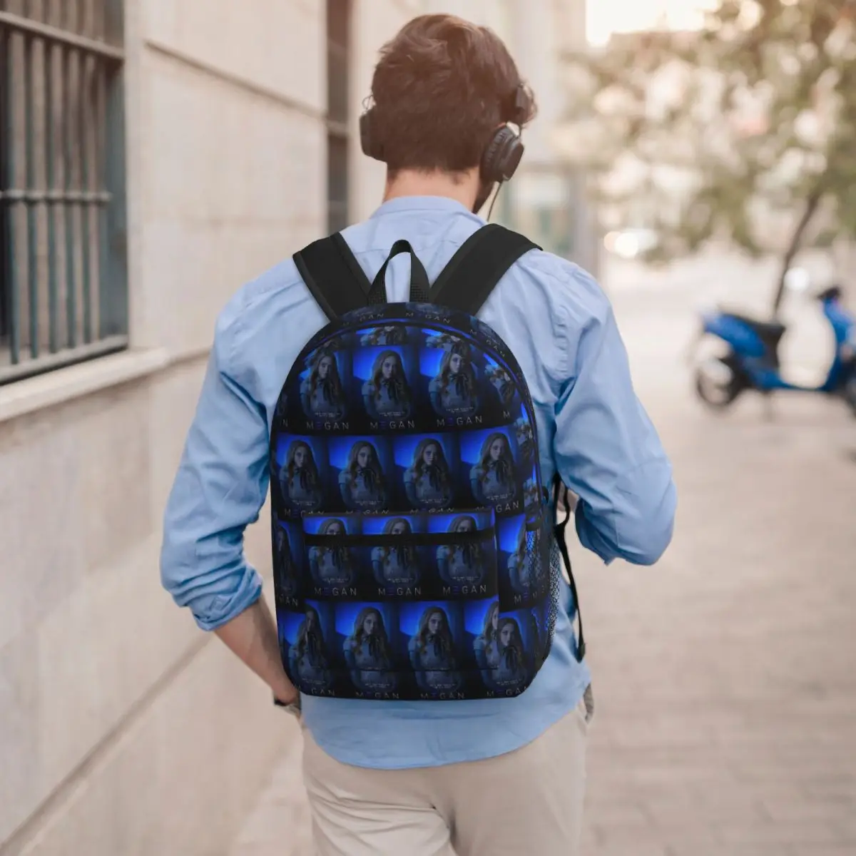 Run From M3Gan Thriller Backpack Boys Girls BookBag Kids School Bag Computer Shoulder Bags for Men Women
