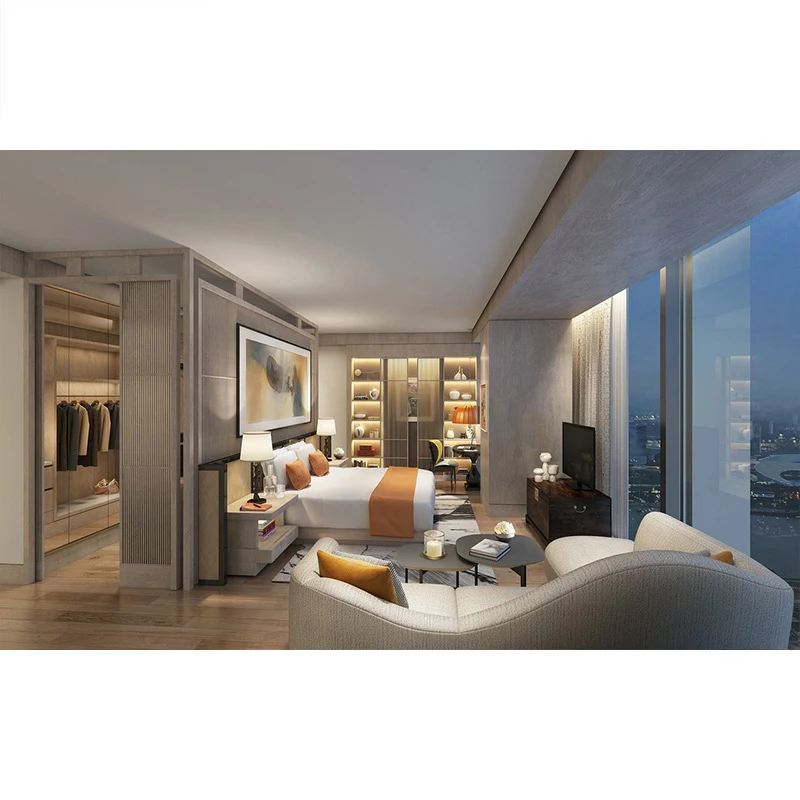 

!@Top Grade Various Colors Assembly king Size Beige Leather Upholstered Bed for Bedroom