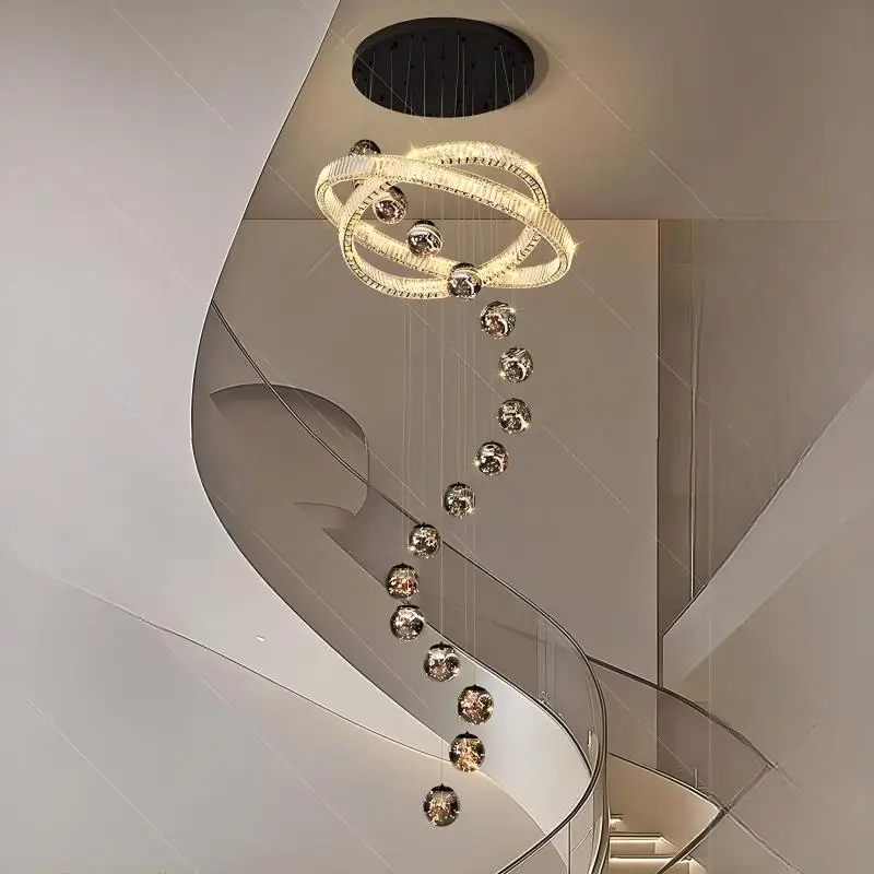 

Nordic home decor Crystal chandelier Dining room chandelier ceiling lamp villa chandelier stair lamp interior lighting fixture
