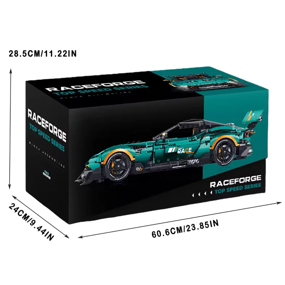 In Voorraad Moeilijkheidsgraad 1:8 Size Martin Vulcan Bouwstenen Sportwagen Technisch Model Desktop Kerstcadeau voor Jongens 3794pcs