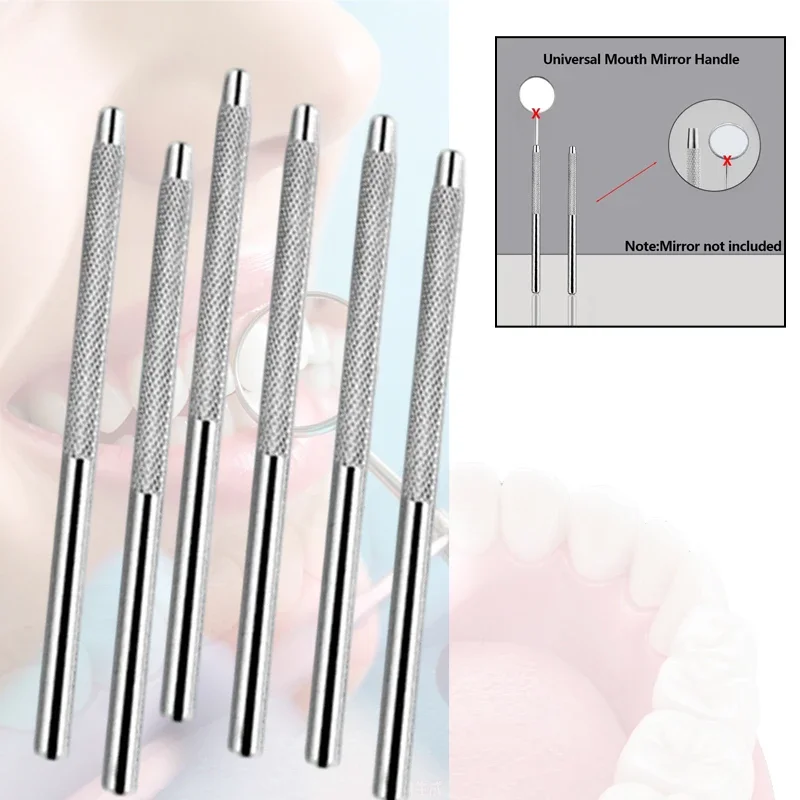 20pcs Mouth Mirror Handle Reflector Dental Odontoscope Detachable Oral Checking Instrument