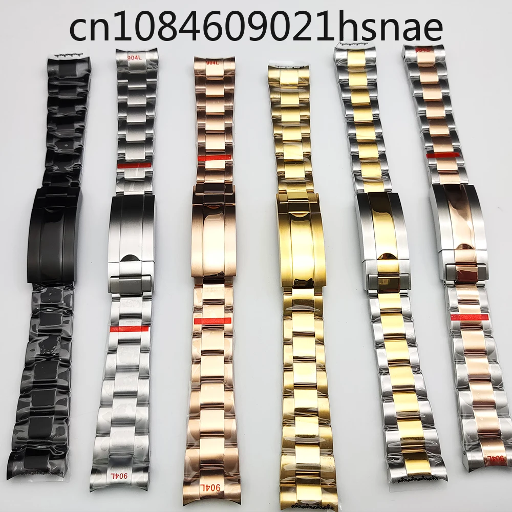 6 colors, steel strap trimmer strap 316L stainless steel watch strap 20mm solid SUB stainless steel folding watch