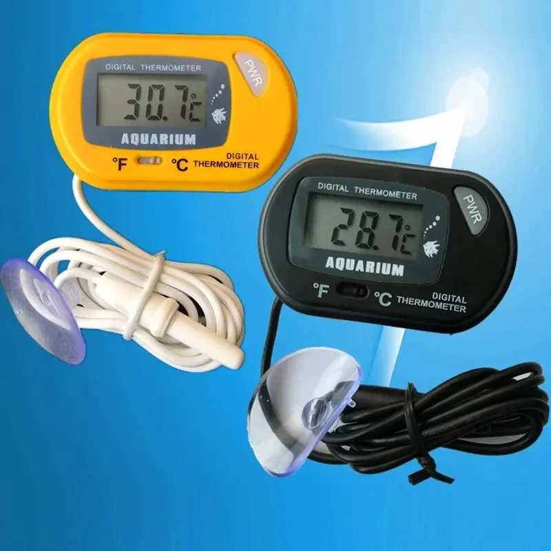 Thermometer Fish Tank Aquarium Electronic Digital Reptile Turtle Diving Pet Box Suction Cup Waterproof Electronic Thermometer