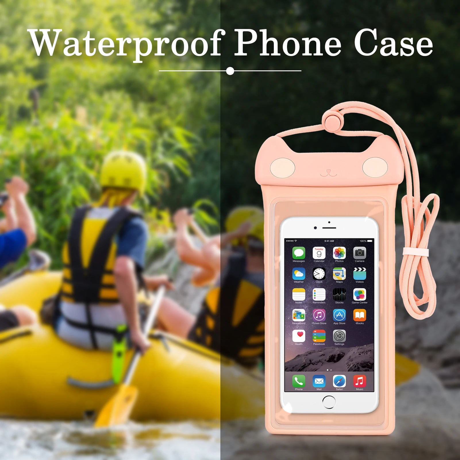 Waterproof Cell Phone Dry Bag Ultra-Clear Windows And Sensitive Touch Screens Suitable for Outdoor Diving