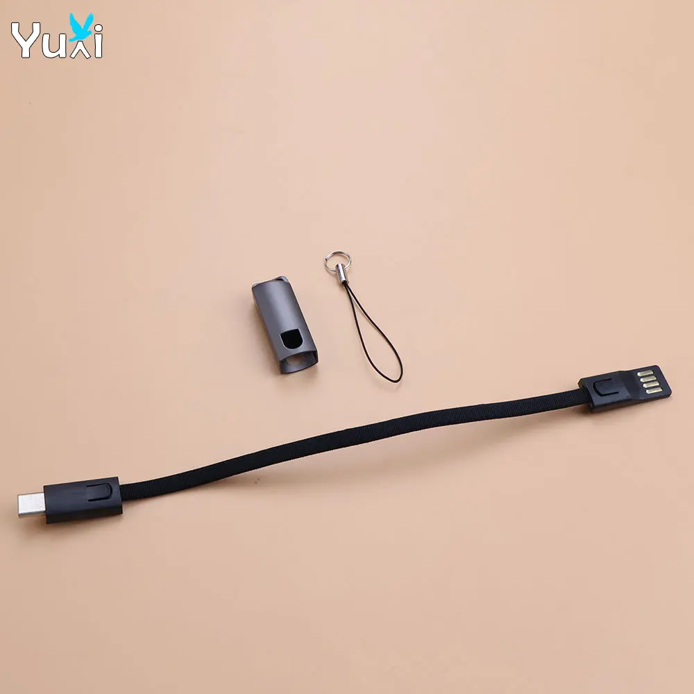 Yuxi 1piece Mini Keychain USB Cable Suitable for iPhone C-Type Android USB Phone Cable Fast Charging Data USB Smartphone Cable