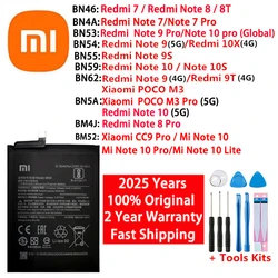 Batterie d'origine pour Xiaomi Redmi, BM52, BM4J, BN53, BN55, BN59, BN62, Mi Note 7, 8, 8T, 9, 9T, 9S, 10, 10X, 10S, POCO M3, CC9 pro, Lite 24.com