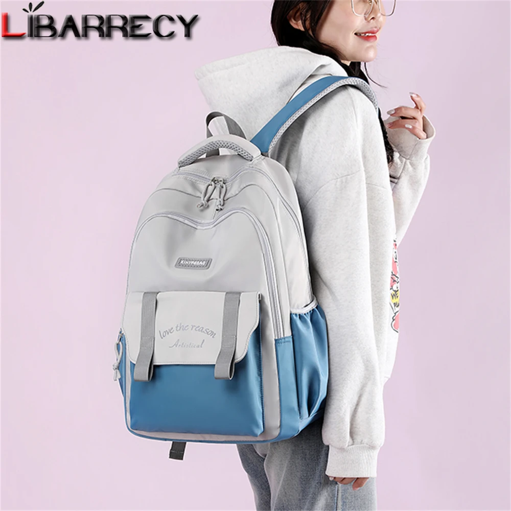 

Fashion Solid Color High Quality Nylon Ladies Backpack Large-capacity Student Bag New Multifunctional Women Travel Bags Bolsos