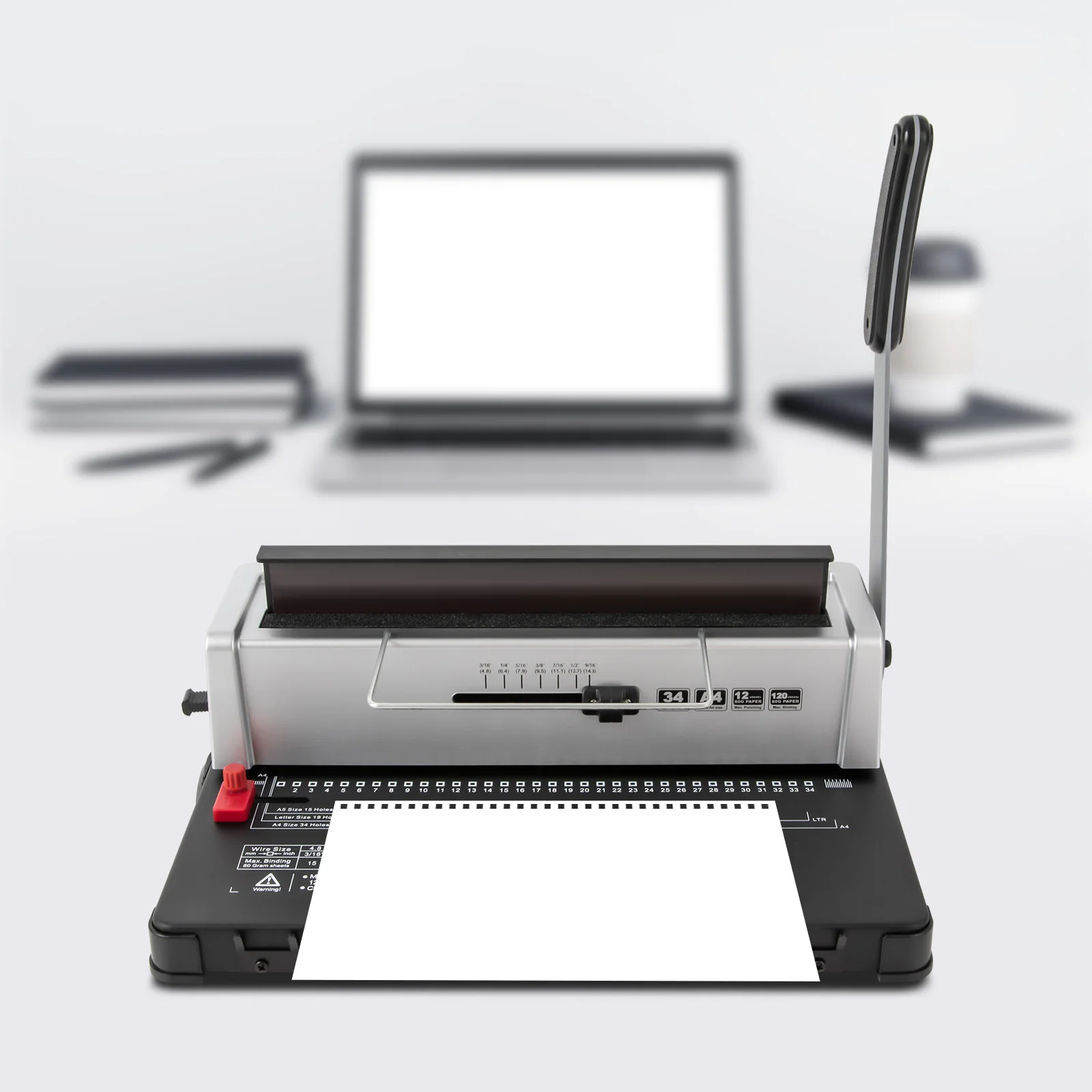 Binding Machine 34 Holes Metal Coil Binding Machine Wire Binder Machine for A4 120 Sheet