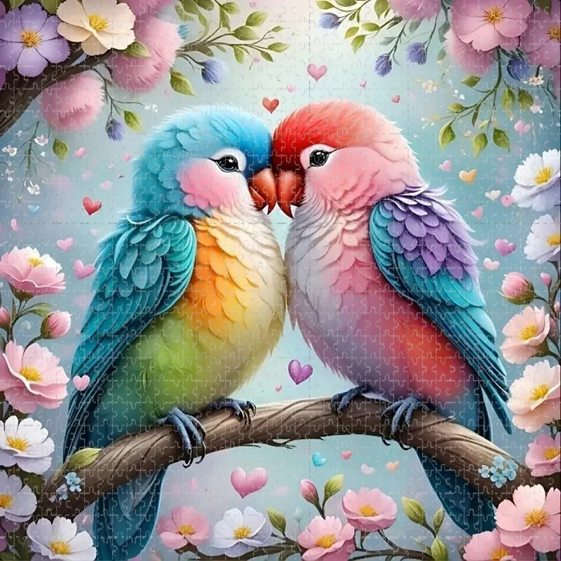 

Adult 1024 Pieces Jigsaw Puzzle Animal Flower Parrot Paintings Stress Reducing Toys Holiday gift Perfect for DIY Creative Fun