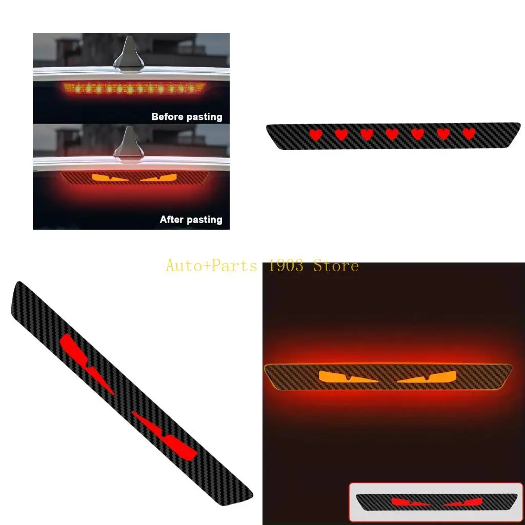 

E21C Carbon Fiber Rear Tail Light Sticker Waterproof Sunproof Temperature Resistant