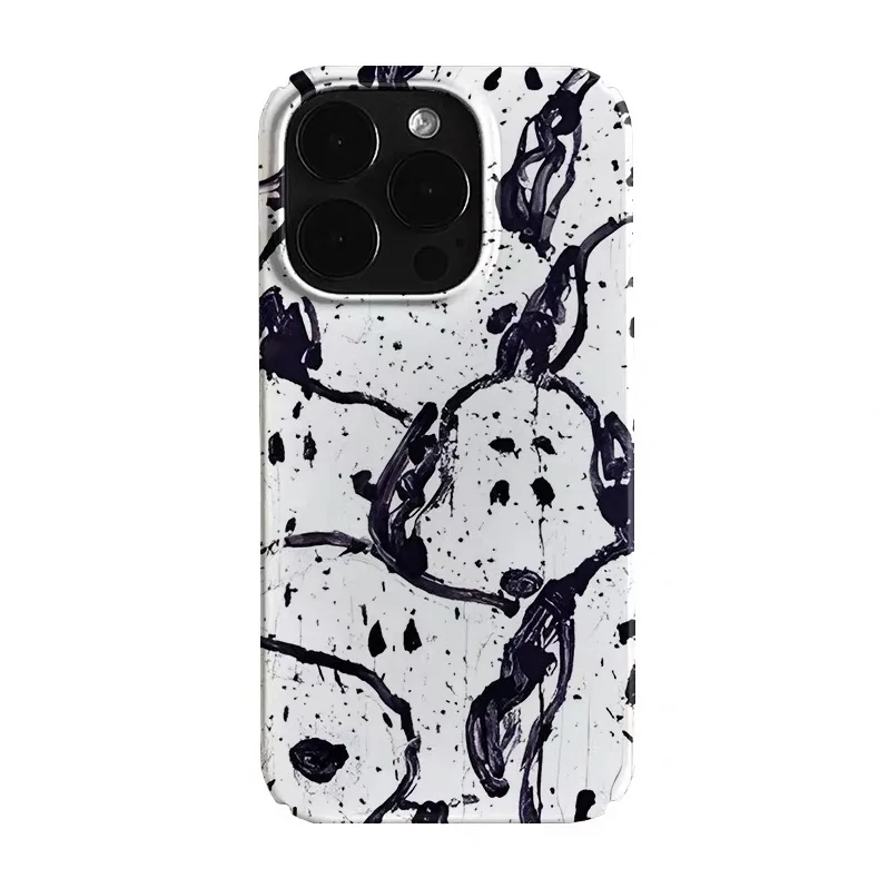 

Black and White Minimalist Puppy Phone Case for IPHONE 17 Air 16E 15 PROMAX 14 Plus 13 12 MINI 11 16Plus XR Acrylic Phone Cover