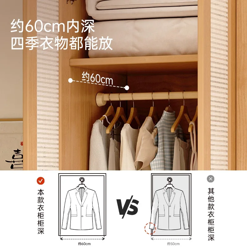Simple modern hanging wardrobe small apartment space saving single door wardrobe