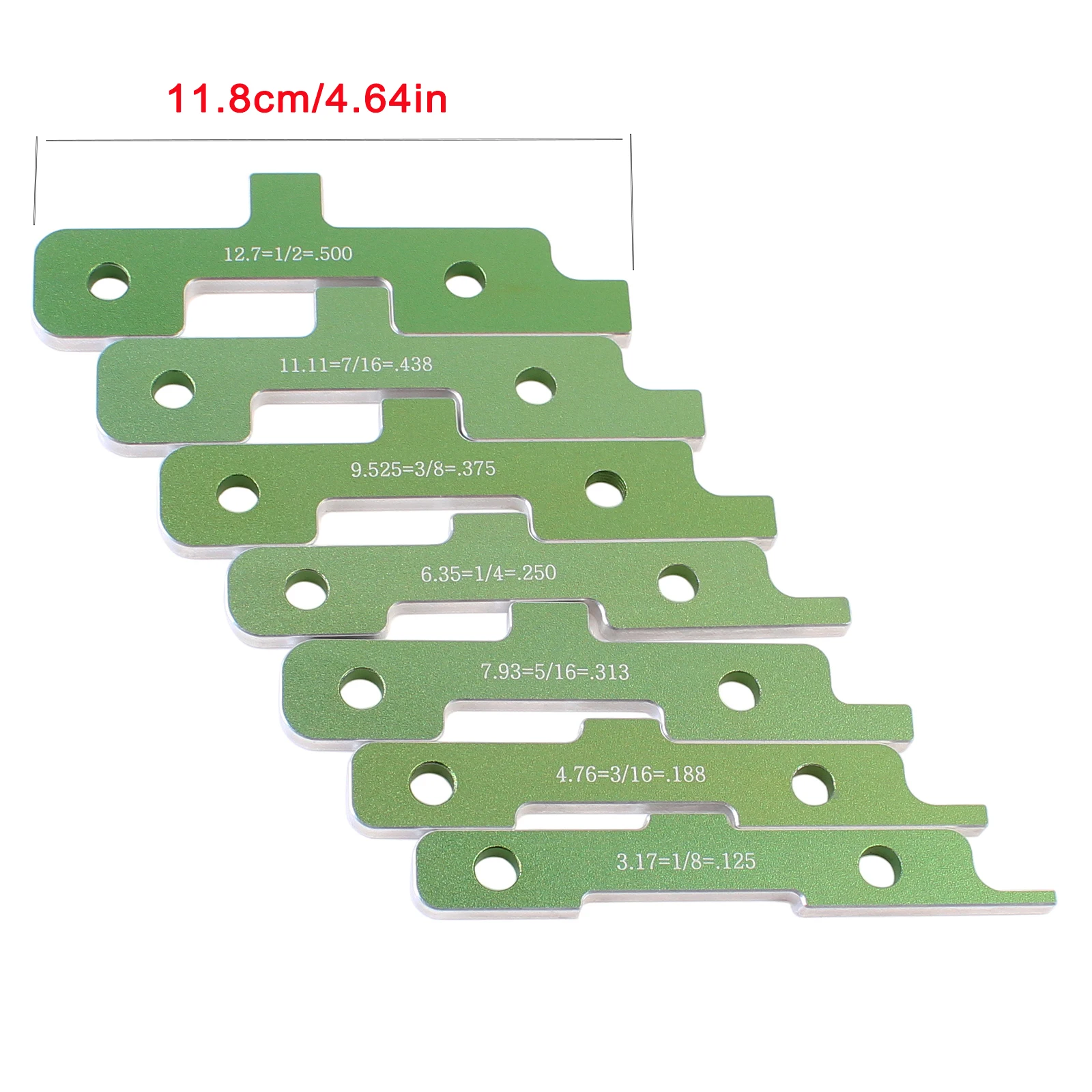 Woodworking Router การตั้งค่าบล็อก 7PCS Router Table Set Up บาร์สําหรับงานไม้การตั้งค่าความหนา, ความลึกความสูงมุมเจาะ Diamete