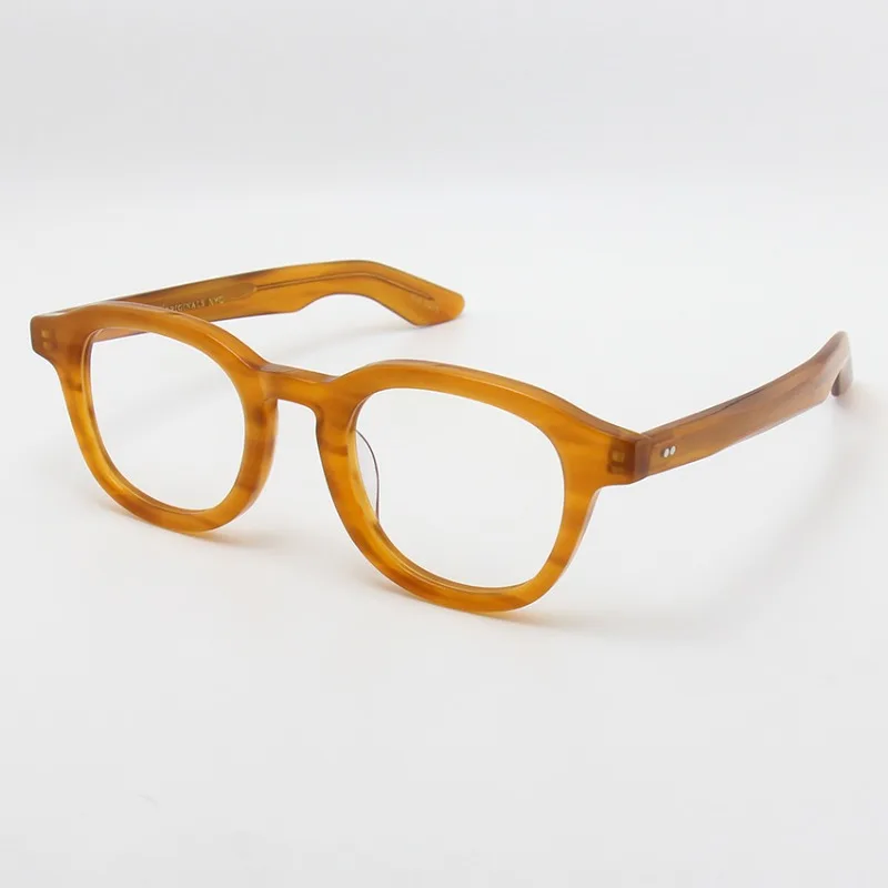 

Japanese Handnmade Eyeglasses Frames DAHVEN Retro Oval Prescription Glasses Top Grade for Men Acetate Women's Blue Light Eyewear