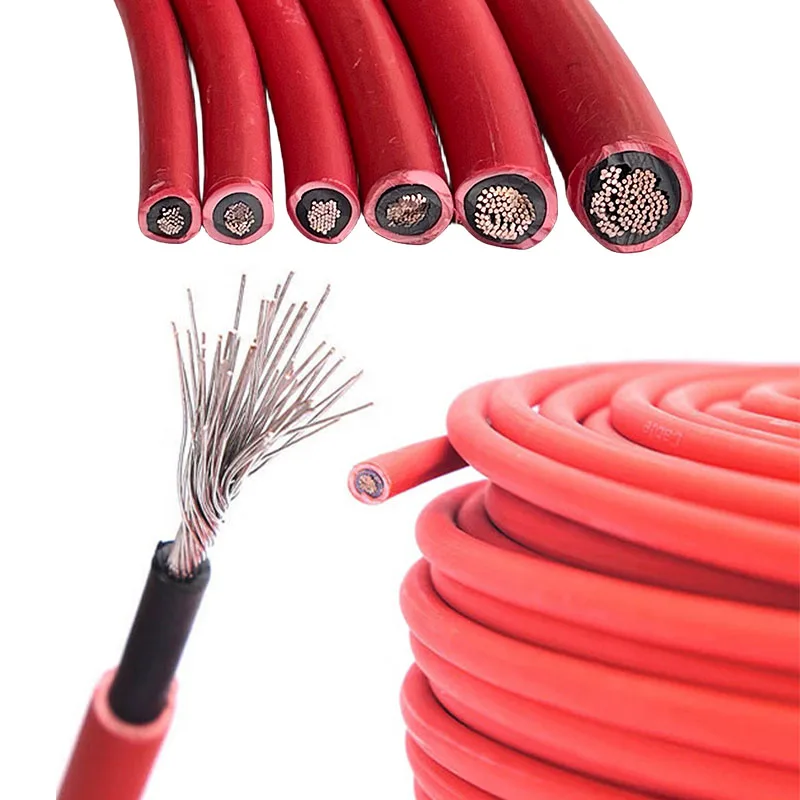 1-10M Solar Panel Extension Cable 16 10 6 4 2.5 1.5 mm² 6/8/10/12/14/15/16AWG Black and Red with Solar PV Wire Connector