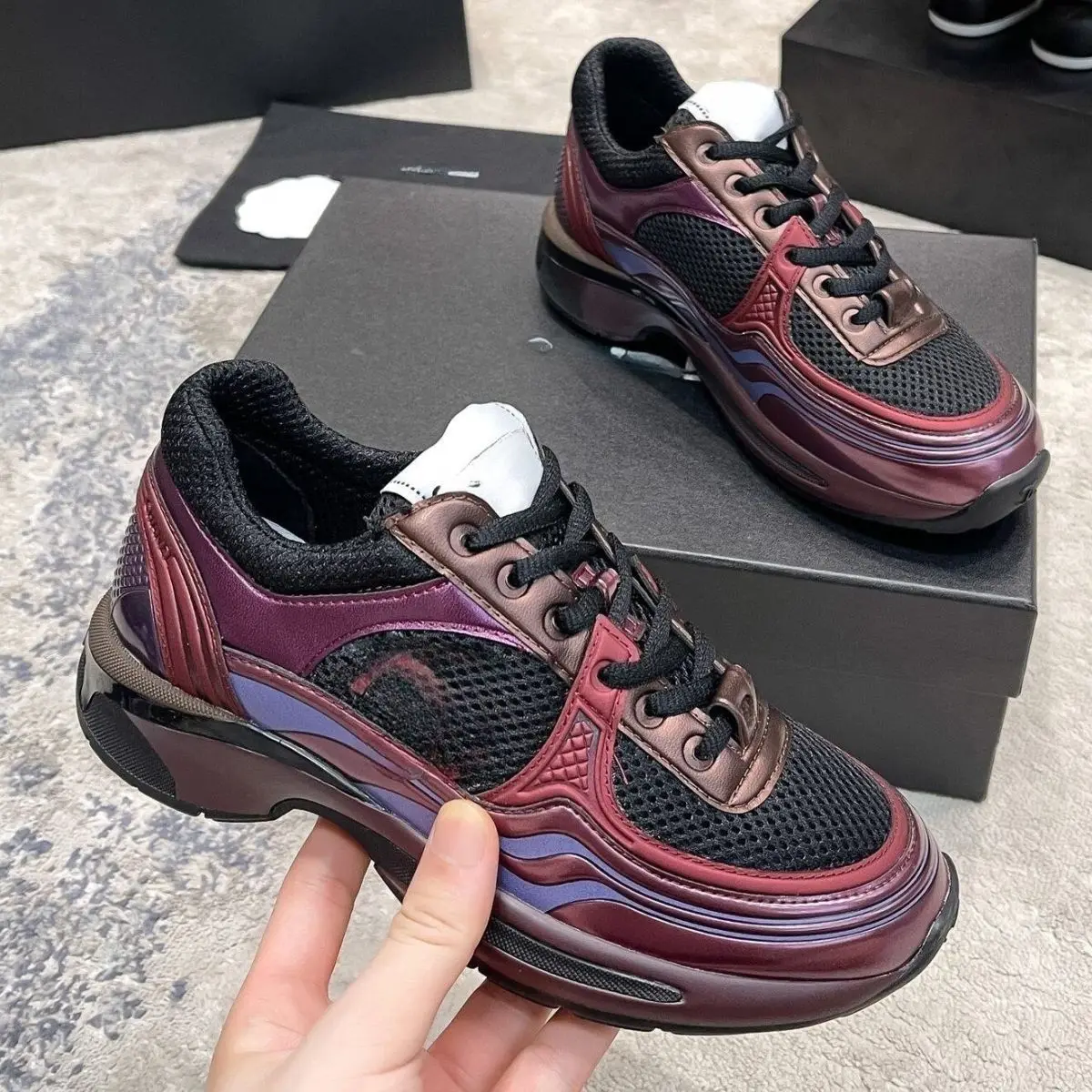 2026 Nieuwe Silver Horn King Dikke Zool Sportschoenen Heren Echt Leder Casual Shoes Cross-Border 23C Dad Shoes Leisure Sneakers