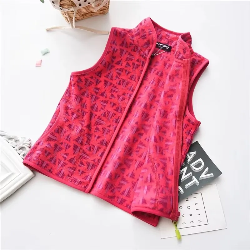 موضة عادية نمط الأطفال سترة ربيع الخريف الشتاء الدافئة الصوف الطفل سترة نمط هندسي فتاة صبي سترة مع سستة