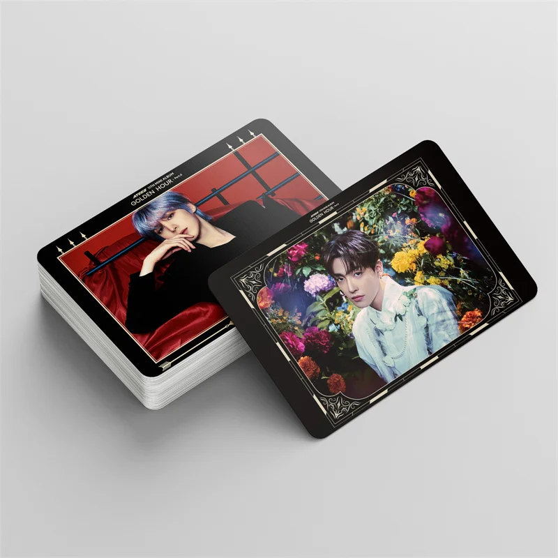 55pcs/set ATEEZ Album GOLDEN HOUR : Part.2 LOMO Card Ice On My Teeth Photo Card Mingi Wooyoung Seonghwa Postcard