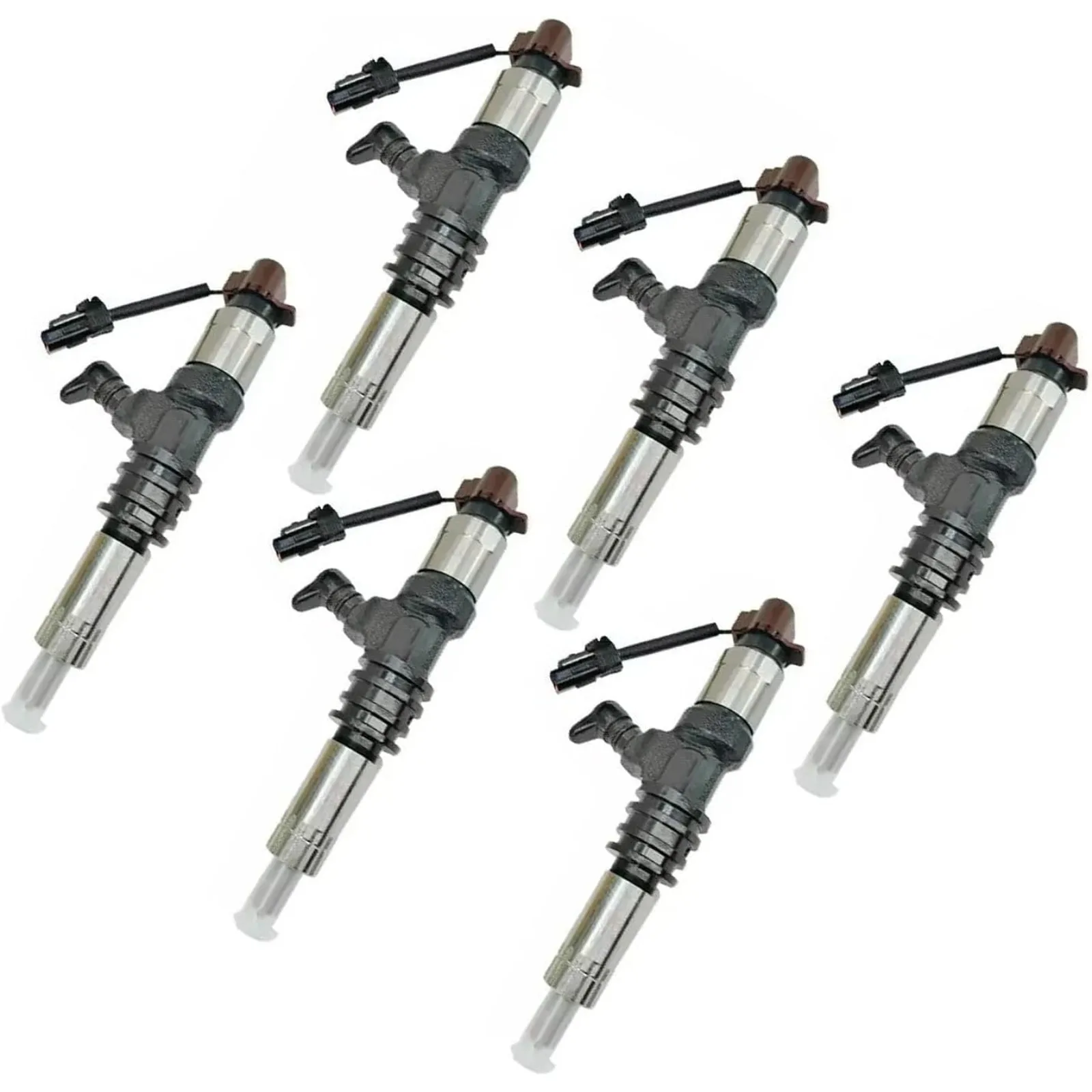 6PCS Common Rail Injector 095000-5450 ME302143 Compatible with Mitsubishi 6M60 Engine