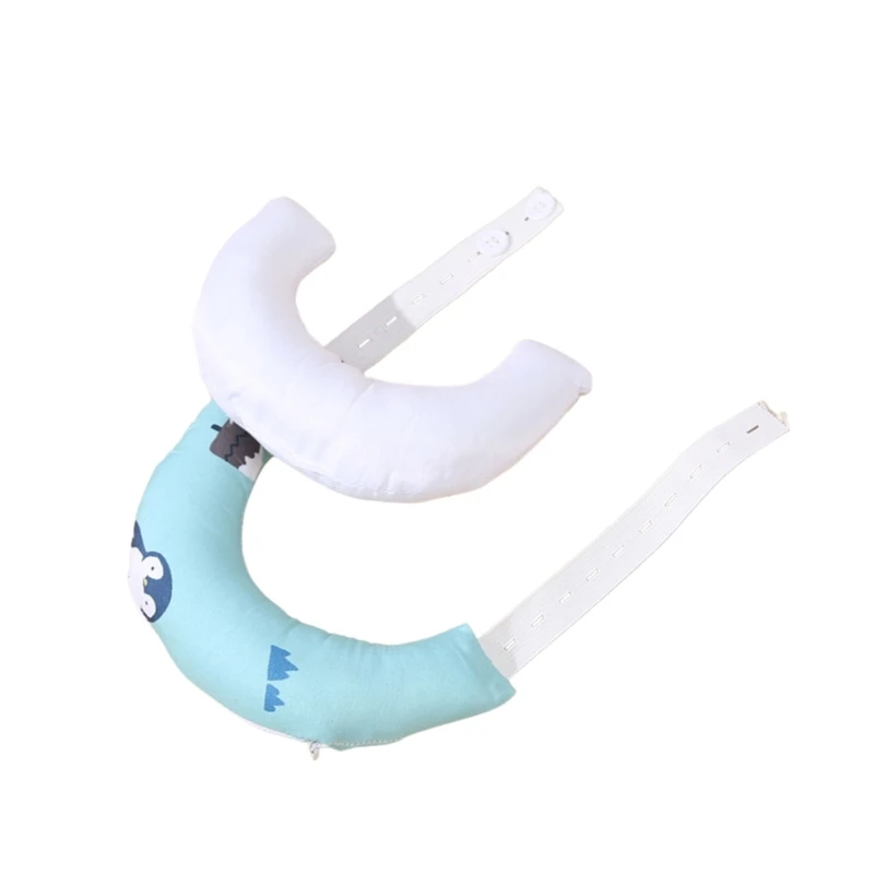 وسادة سفر J15U للأطفال مع نمط كرتوني لدعم الرقبة على شكل أهلة من القطن العضوي #2