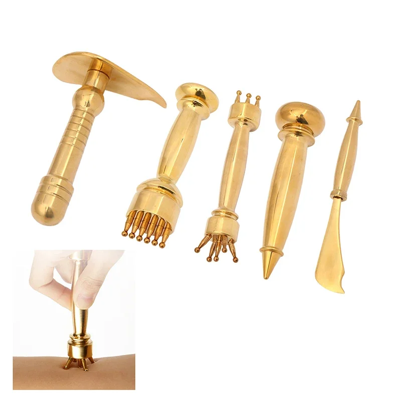 

Pure Copper Meridian Massage Stick Trigger Point Body Massager Brass Meridian Scraping Board Muscle Relaxation Acupoint Pres Pen