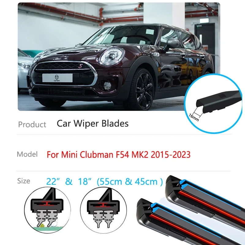 

For Mini Clubman F54 MK2 2015~2023 Car Front Wiper Blades Cleaning Window Windscreen Windshield Brushes Cutter Auto Accessories